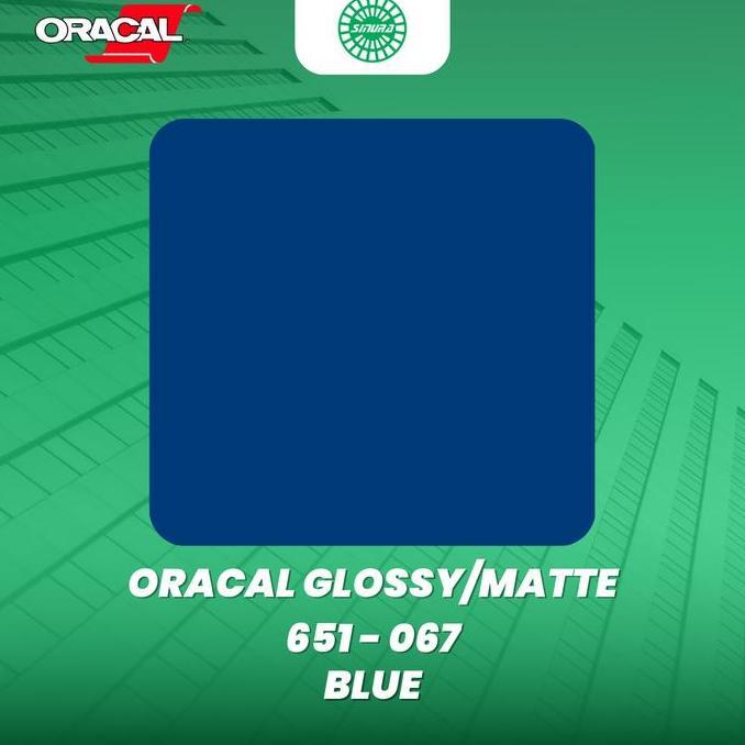 STICKER ORACAL 651-067 BLUE (GLOSSY/MATTE) MURAH