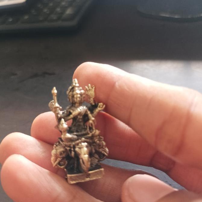 @#@#@#] Patung Dewa Indra naik Gajah Airavata Mini logam 2