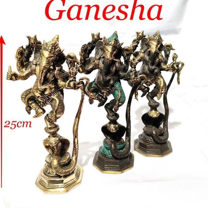 %%%%] Patung Ganesha logam kuningan
