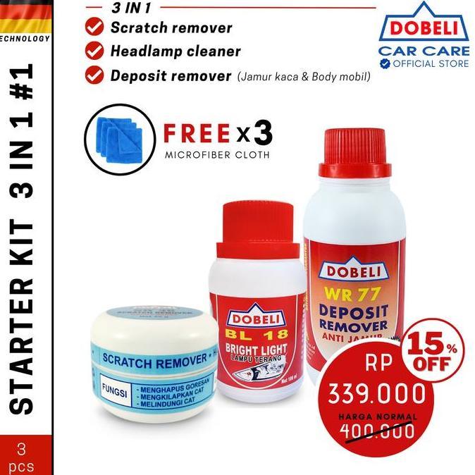 PAKET HEMAT:PEMBERSIH JAMUR Kaca / Lampu Mobil / Hapus Baret Mobil