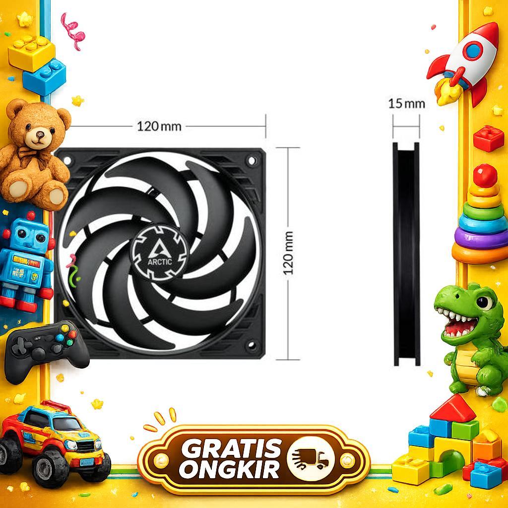 Fan Arctic P12 Slim Pwm Pst Black 3Pcs Value Pack | 120Mm 12Cm