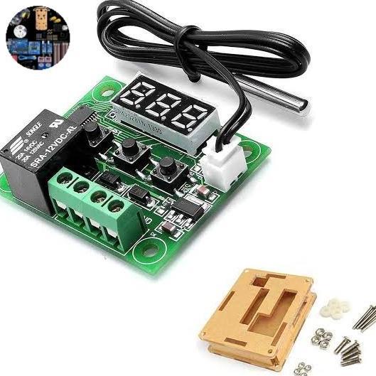 NEW PART CASE BOX AKRILIK + XH-W1209 XHW1209 W1209 MODULE DIGITAL TEMPERATURE CONTROLLER THERMOSTAT 
