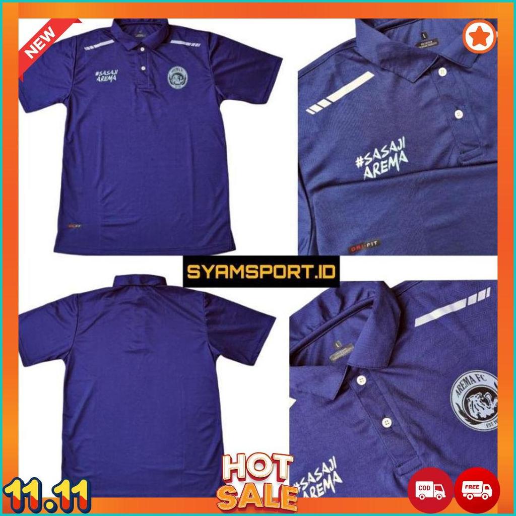 Polo Arema FC Simpel Terbaru Sasaji / Jersey Arema FC Berkerah / Kaos Polo Aremania / Kaos Polo Arem