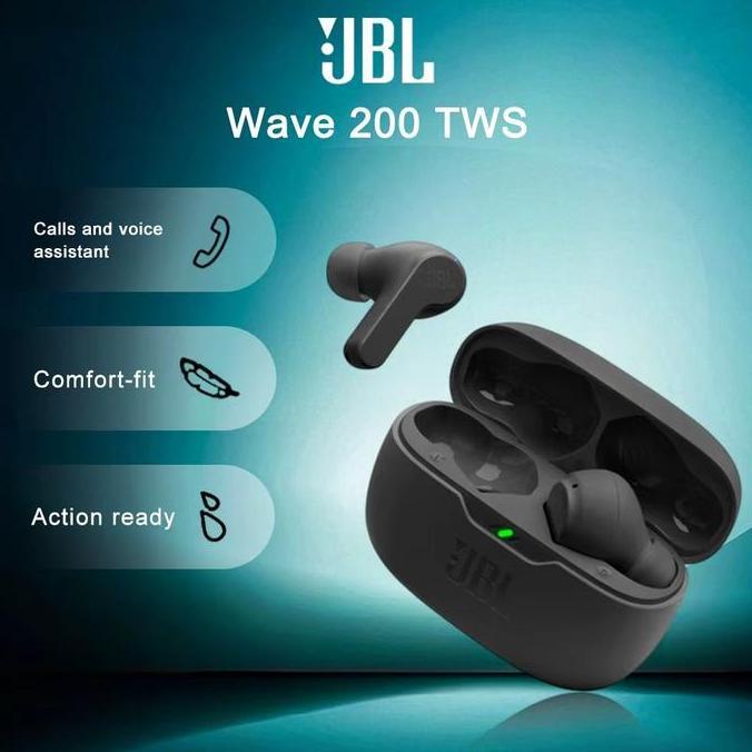 100% Original Headset JBL Wave 200 TWS True Wireless In-Ear Noise Cancelling Headphones Real Stereo 
