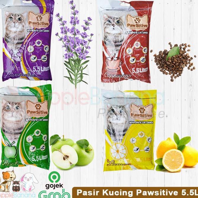 Gato - Pasir Kucing - Pasir Pawsitive 5.5 Liter - Pasir Wangi Gumpal Kucing