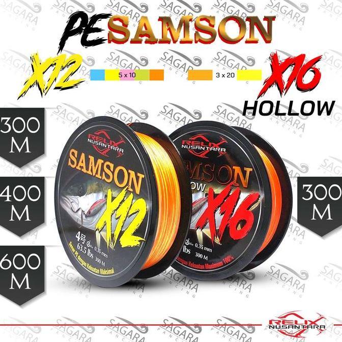 Senar PE Samson X16 PE Samson X12 300 | 400 | 500 | 600 Meter PE Relix Nusantara Senar Pancing Disko