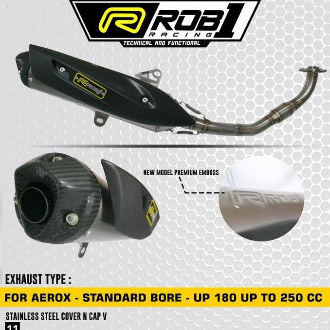 KNALPOT ROB1 AEROX OLD BORE UP / LEXY BORE UP STD RACING ORIGINAL ROB1