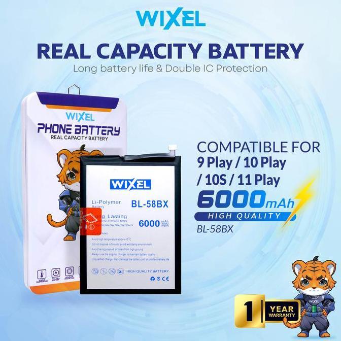 Case- Wixel Baterai Double Power Bl-58Bx Bl58Bx Infi Nix 9 Play X680 10 Play X688 X688C  10S X689 X6