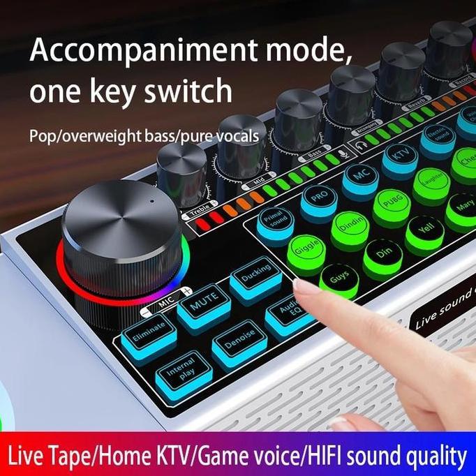 Rext- Soundcard Sy6 Bluetooth Speaker 2 Mic Wireless Microphone Karaoke