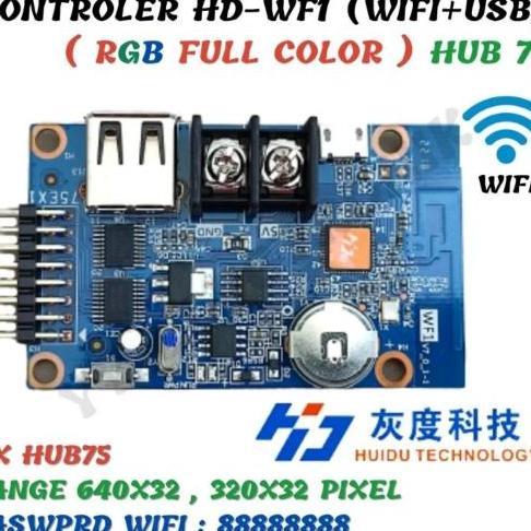 CONTROLLER LED HUIDU HD-WF1 WIFI RGB FULL COLOR HDWF1 P10 SMD DIP DLL