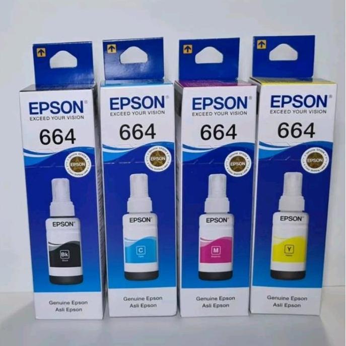 Tinta Epson 664 B,C,Y,M For Printer L110 L210 L220 L120 L310 L360 L850 Kemasan Baru