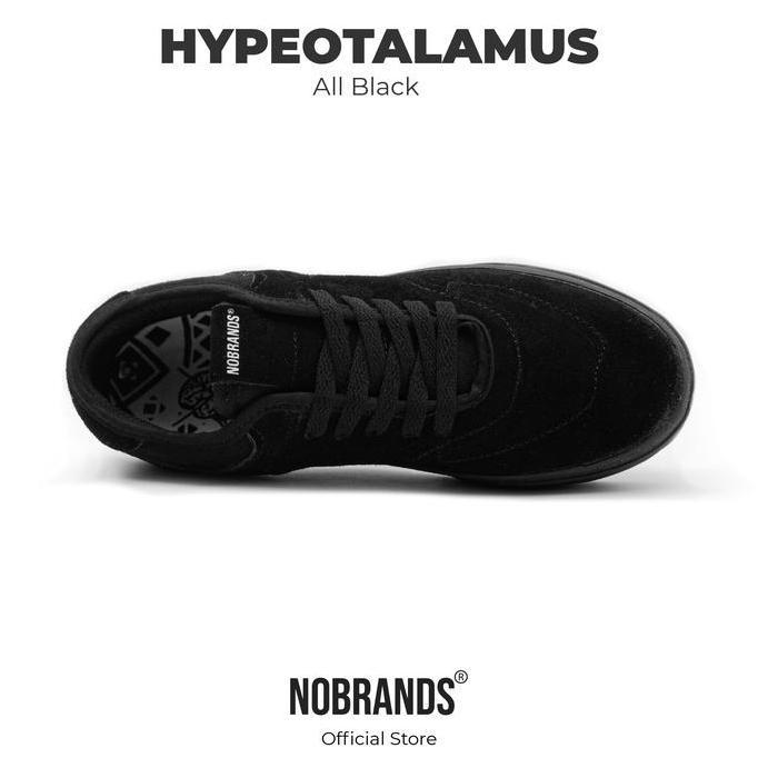 Rans- Sepatu Nobrands Hypeotalamus Full Black Casual Shoes Pria Nita Sneakers Hitam