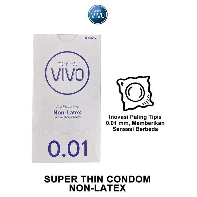 Best Seller Kondom Vivo Alat Kontrasepsi 0.01 Super Tipis Berkualitas 100% original