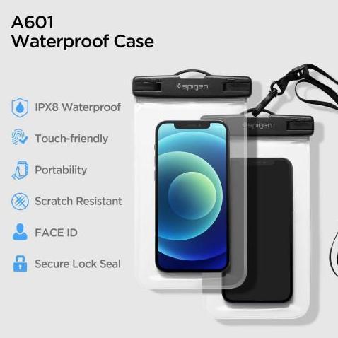 Waterproof Case HP Spigen A601 Phone Pouch Sarung Anti Air Universal MS