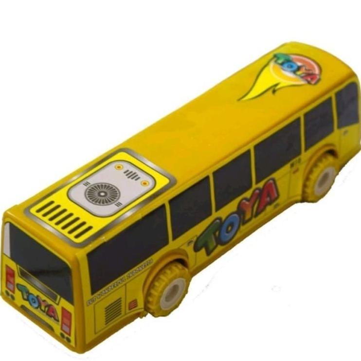 Bibu Id (Serba Murah) Cod Mainan Edukasi Anak Mainan Anak Mobil Pullback Bus Tayo Toya Panjang 19Cm/