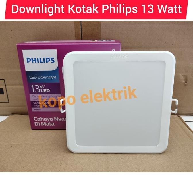 Lampu Led Downlight Philips 13 Watt Kotak 13w Diskon