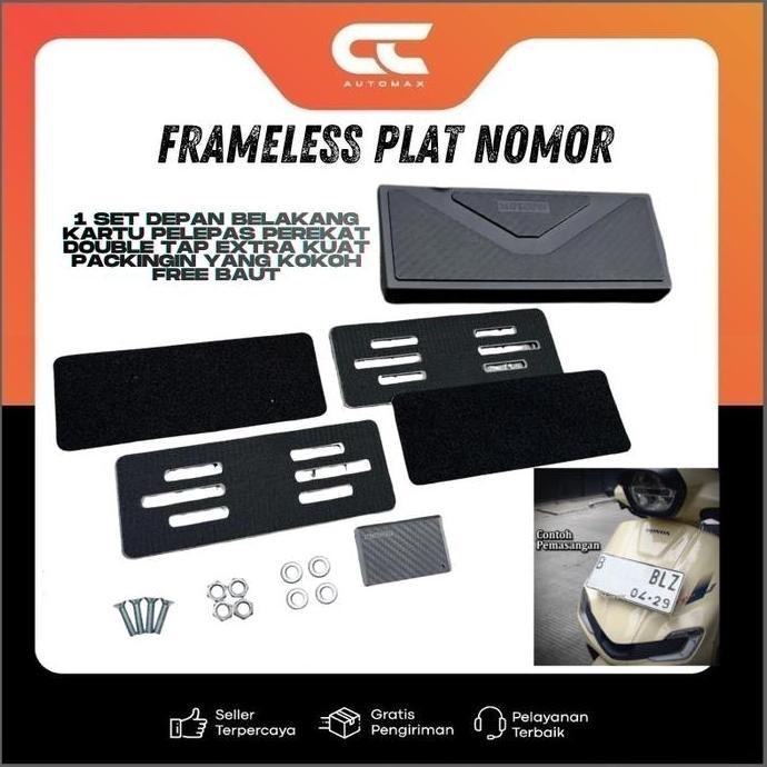 Frameless Plat Dudukan Plate Motor 2Pcs Moscow Gen 2 Clean Universal