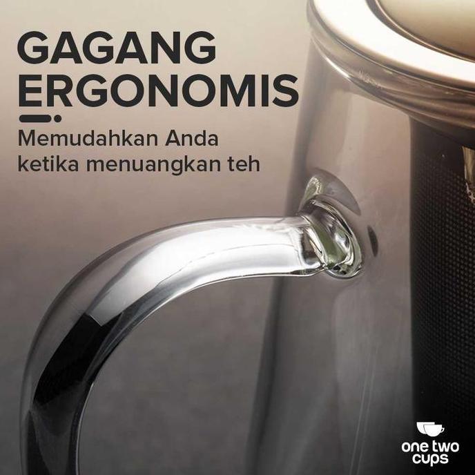 Wosh- Teko Kaca Tahan Panas Bening Teko Teh Saringan Teh Teko Kaca Tahan Api Pitcher Teh