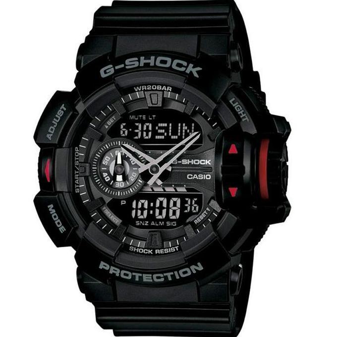 Watch- Casio G-Shock Ga-400-1B / Gshock Ga400 & Bergaransi