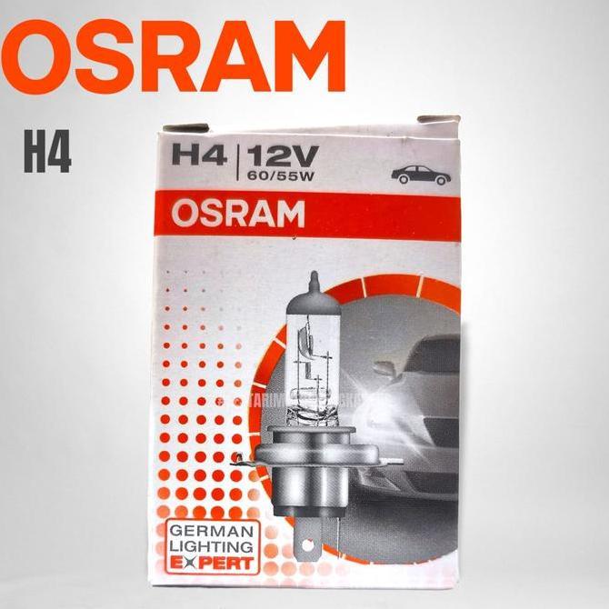 LAMPU BOHLAM DEPAN BESAR MOBIL HALOGEN BULB H4 OSRAM 12V 60/55W ASLI