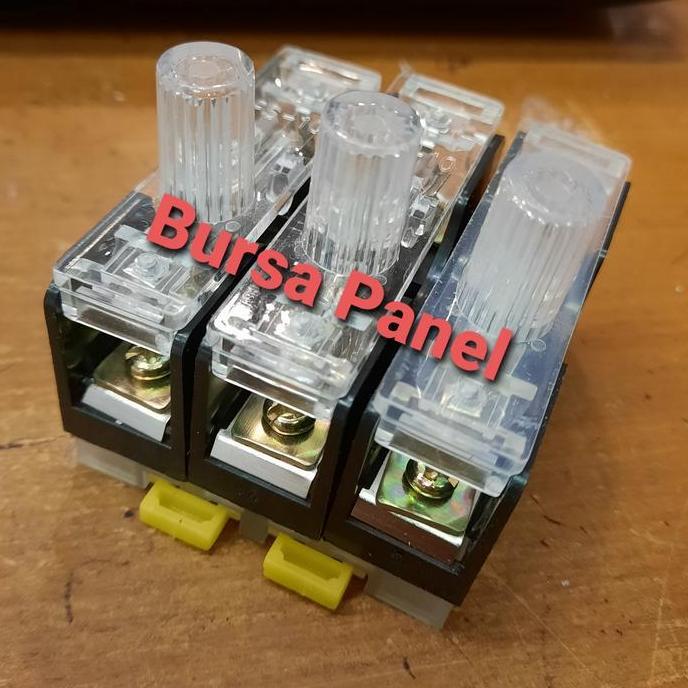 FUSE HOLDER / FUSE KUBUR 3 POLE DENGAN FUSE GLASS 10A