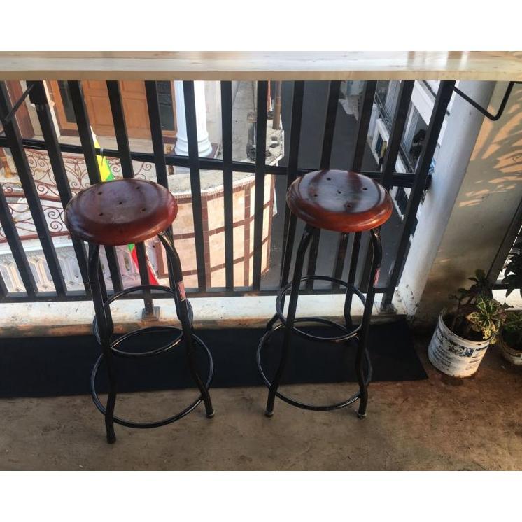 Kursi Kafe Tinggi 70Cm Pipa Besi Kuat 100Kg