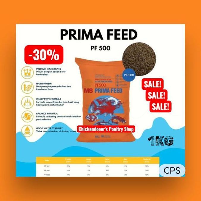 PF 500 1 KG PELET IKAN BENIH PATIN GURAME CHANA GABUS BURAYAK PATIN LELE GURAME NILA 1KG BISA JUGA B