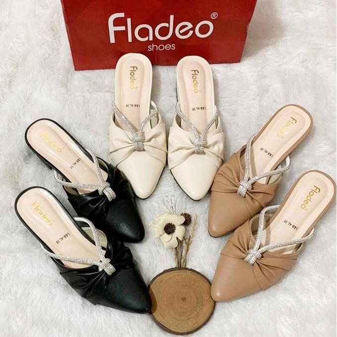 Grayu- Fladeo Sandal Nita Heels Tali Kemilau Rachel Menan Shoes