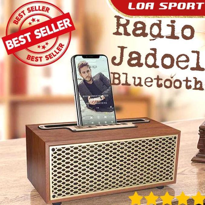 1kondangjayabadi - speaker bluetooth radio jadul kayu klasik portable mini 1200mah usb