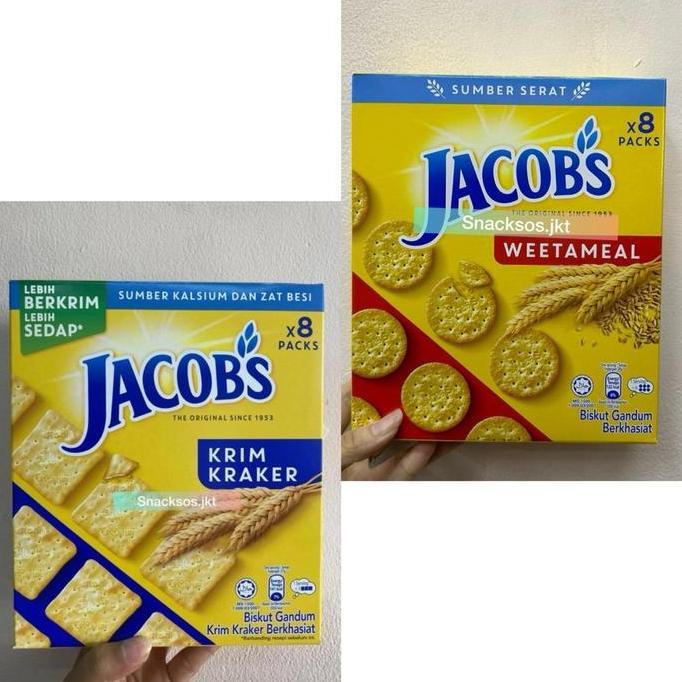 JACOBS CRACKERS  CREAM / WHEETAMEAL CRACKER BISCUIT - BISKUIT MALAYSIA