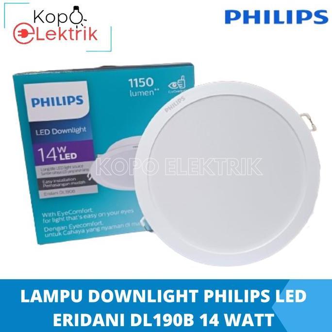 Lampu Led Downlight Philips 14 Watt Bulat 14w Diskon