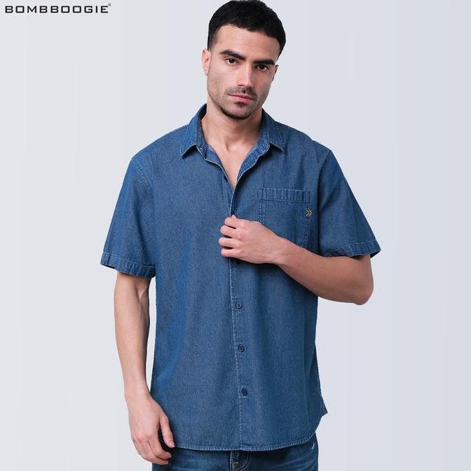 Bombboogie - Kemeja Pria Regular Morton Chambray 22967B2ML