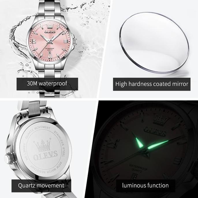 Clock- Olevs Jam Tangan Nita Anti Air Fashion Elegan Cewek Tch Women