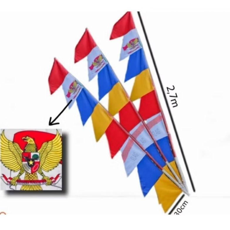 Bendera Umbul Umbul Merah Putih Warna Warni Umbul Umbul Kain Gergaji Pilihan Banyak Orang