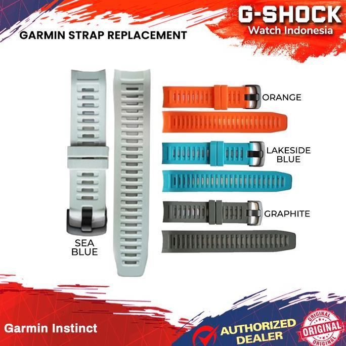 STRAP KARET GARMIN INSTINCT ORIGINAL 22MM / STRAP GARMIN INSTINCT ORIGINAL READY