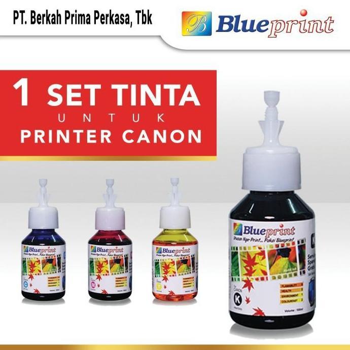 Tinta Original BLUEPRINT Refill For Printer Canon 1 Set 4 Warna 100 ml