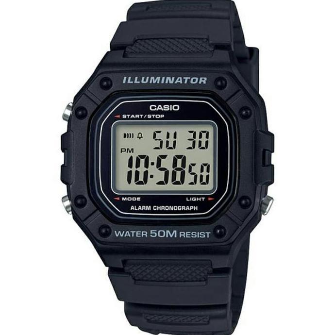 Vintage- Jam Tanga Casio Dital W-218H-1A / W218H-1A & Garansi