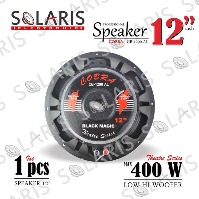 Promo SPEAKER WOOFER 12 Inch COBRA CB-1290 AL BLACK MAGIC Frame Alumunium Diskon