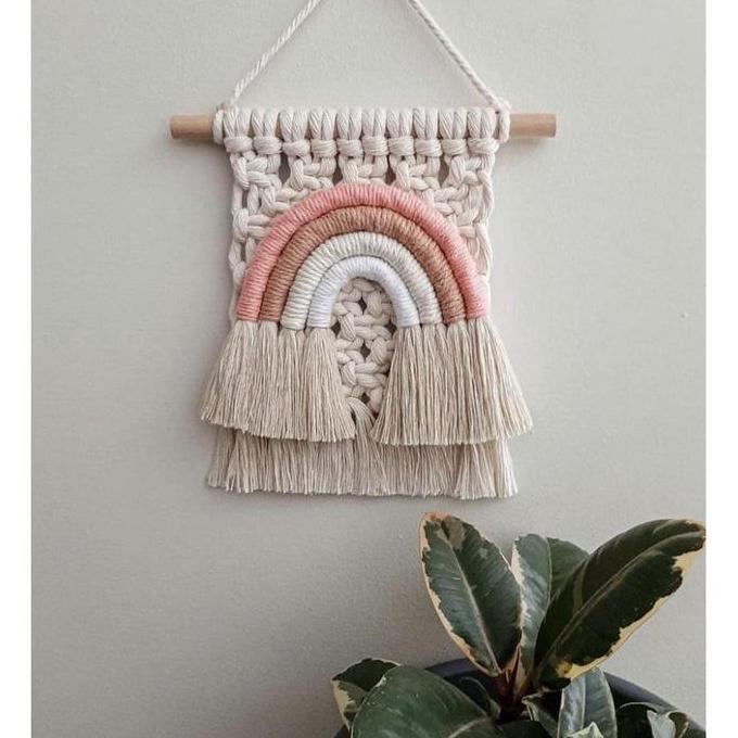 PREMIUM MACRAME macrame pelangi hiasan dinding dekorasi ruangan dekorasi gantung HIASAN DINDING TALI