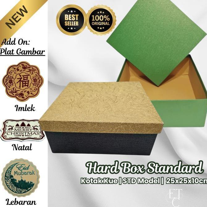 Avvol- Hard Box Standard 25X25X10Cm | Kotak Kue Imlek Idul Fitri Natal | Box Lapis Legit