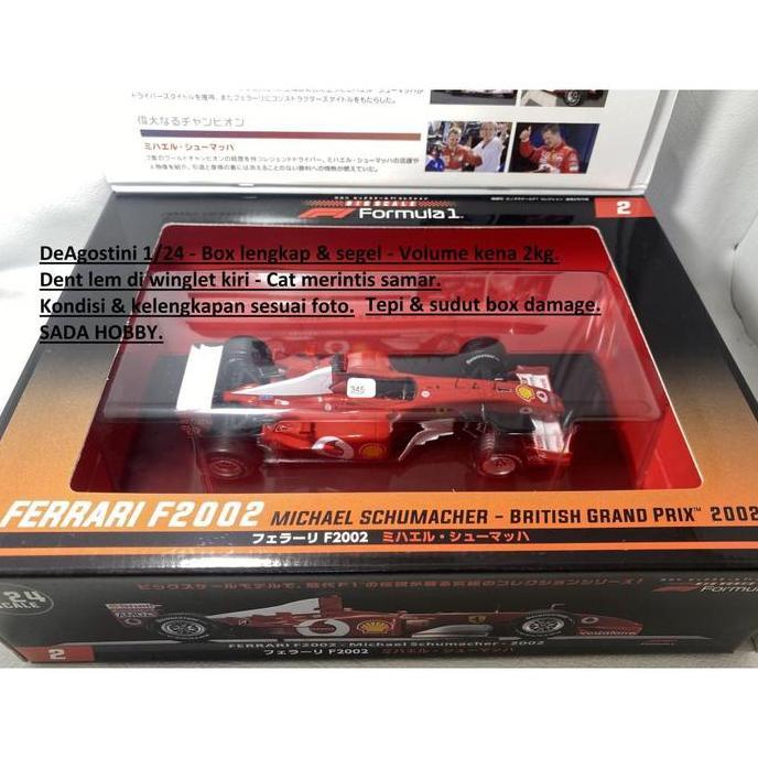 DEAGOSTINI CENTAURIA LE GRANDI 1/24 F1 FERRARI F2002 NO 1 M. SCHUMACHER S2025
