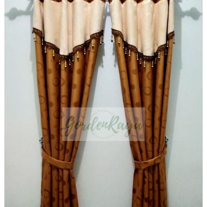 Promo Gorden Poni Renda Kristal Tirai Jendela Pintu Poni Renda Kristal Embos Murah