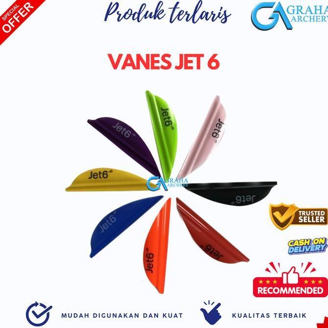 SPIN VANES KSL JET 6 VANES UNTUK RECURVE , COMPOUND DAN BAREBOW SPINWINGS SPIN WINGS