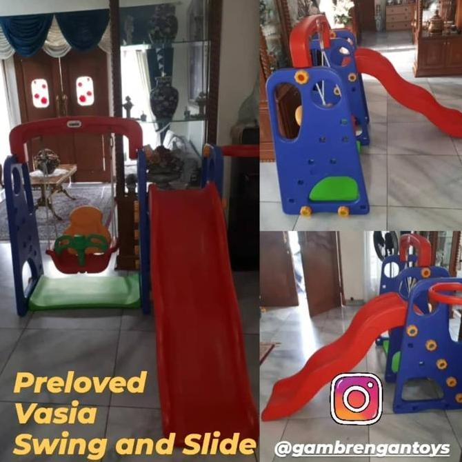 (Good) Paket Ayunan Perosotan merk Vasia Swing and Slide Bekas Preloved