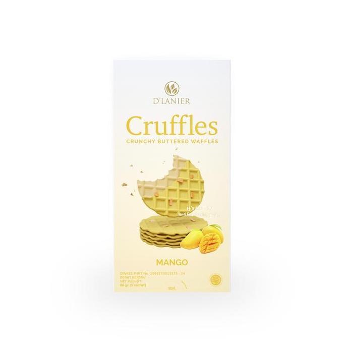 D'Lanier Cruffles Crunchy Waffles / Biskuit Waffle Salut Coklat 66GR