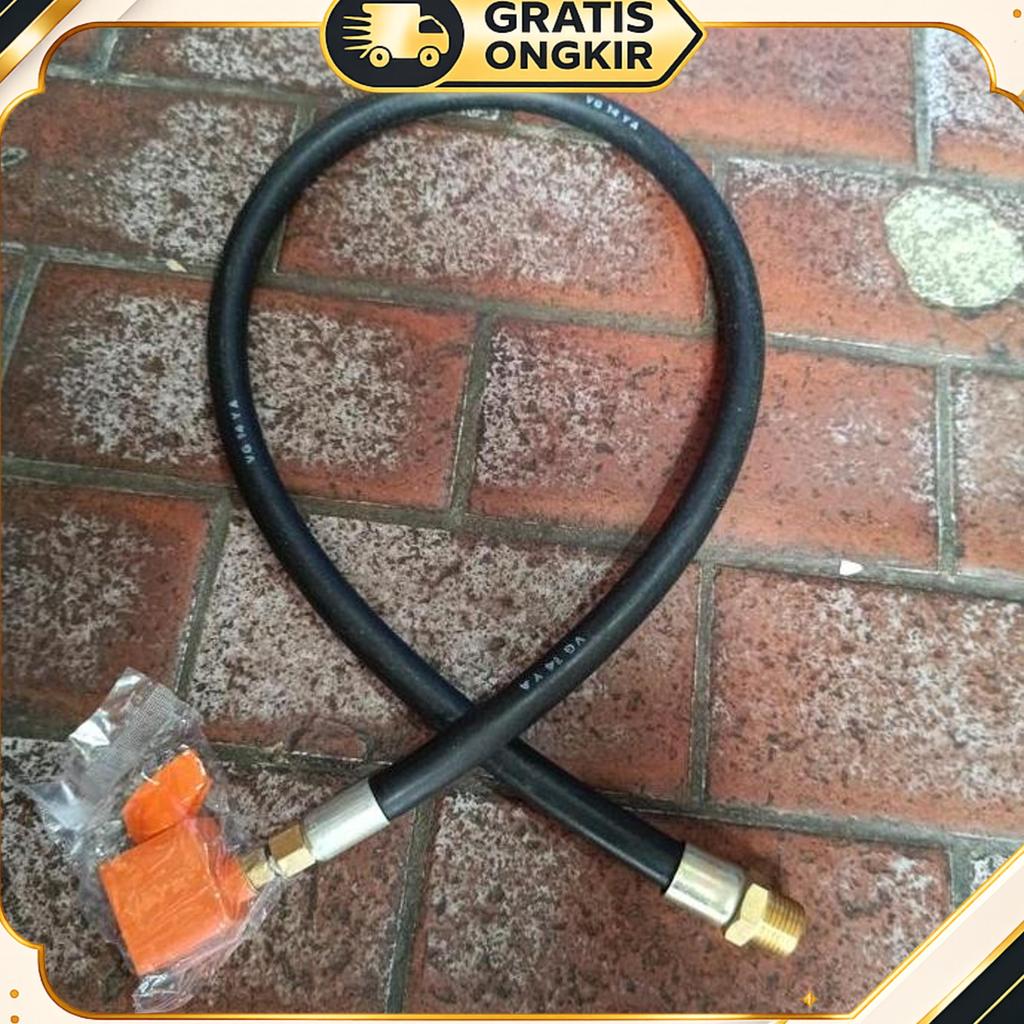 Selang Gas Pigtail Drat 1/2"+ Regulator Zeppelin