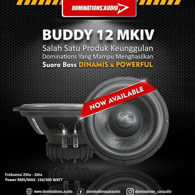 Promo Subwoofer 12 inch Dominations Bud 12 MK4 , Buddy Series Diskon