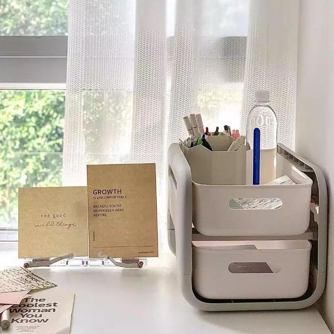 Rak Organizer Stationery Rak Penyimpanan Desktop Storage ATK Buku Meja Kantor