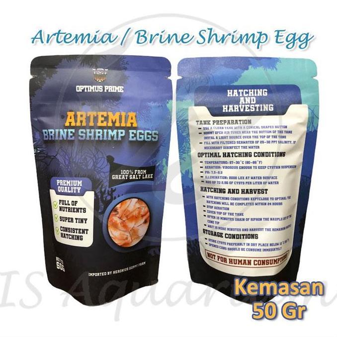 Artemia Optimus Prime Net 50gr Original Telur Artemia Premium