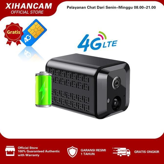 Lens- Xihancam 5Mp Cctv Mini Sim Card 4G Kamera Kecil Baterai Cctv Mini Tersembunyi Tanpa Kabel Kone